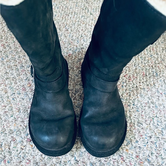 Rare leather Ugg motorcycle boots size 7 - Picture 5 of 10